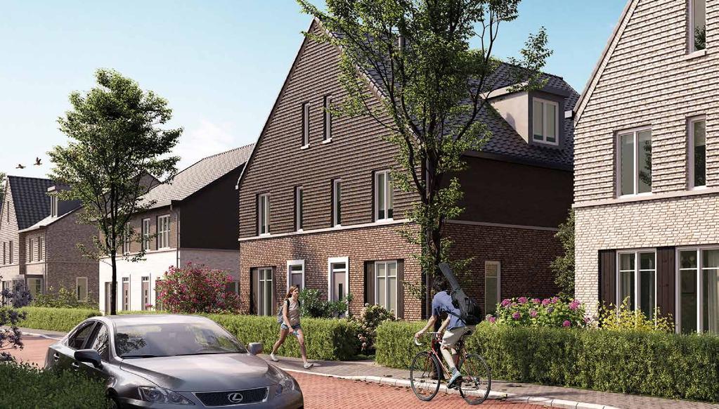 50 Archipel-Veenendaal.nl Bouwnummers 4 en 3 Deze halfvrijstaande woningen zijn geheel in Deze woningen hebben een voorentree en de groot- baksteen uitgevoerd.