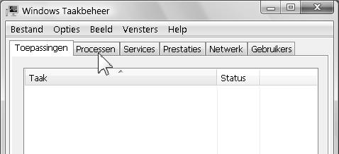 Hoofdstuk 1 Uw computer leren kennen 27 Tip Processorgebruik zien Als u het venster Windows Taakbeheer heeft geminimaliseerd, staat in het systeemvak een groen vierkantje:.