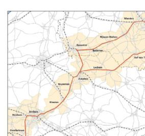 Goederenvervoer door Oost-Nederland Onderdeel van PHS is dat de goederentreinen zoveel mogelijk via de Betuweroute rijden.