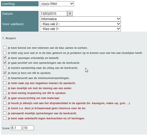 Bijlage 14: Attitudes evalueren door de leerkracht: