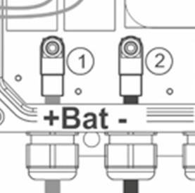 De batterijkabel mag wegens de in de kabel geïntegreerde zekering niet worden bewogen. Het aansluiten van de zonnesnellaadregelaar moet op de hieronder beschreven manier plaatsvinden (zie punt 4.