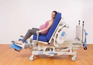 Dankzij de optionele opblaasbare luchtkussens voor het rug- en zitgedeelte hoeft de patiënt minder vaak opnieuw te worden gepositioneerd.