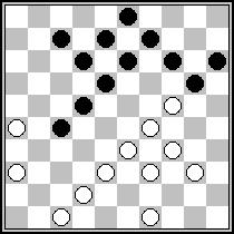 1x12 direct gewonnen was. Zwart blunderde in deze stand met 25...2-8? Uiteraard nam wit de schijfwinst met 26.33-29! 24x22 27.32-28 22x33 28.38x16 8-12 29.30-24 19x30 30.25x34.