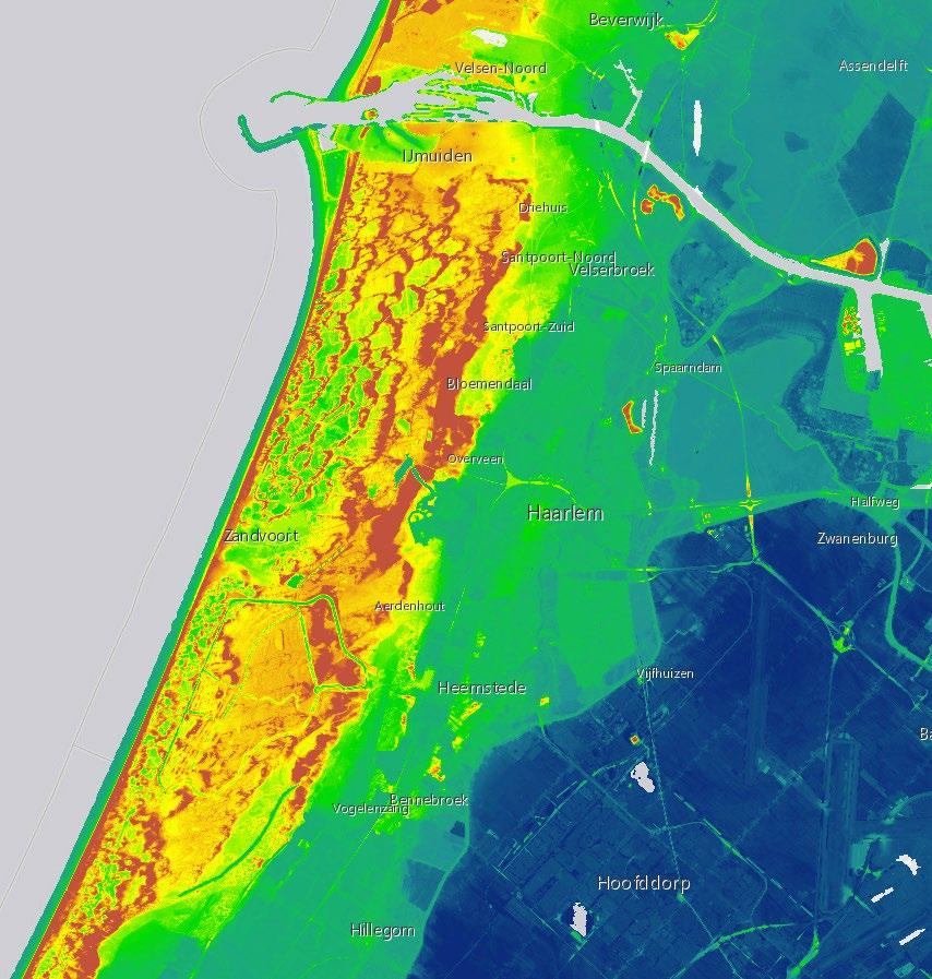 Op de meest oostelijke en oudste strandwal ontstond Spaarnwoude, op de middelste Haarlem en Heemstede en op de westelijke Santpoort, Bloemendaal en Overveen.