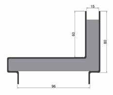 GALVA SIDE LIGHT LINE & ACCESSOIRES Hoogte: 80 mm De Galva Side Line is een profiel vervaardigd uit geplooid staal.