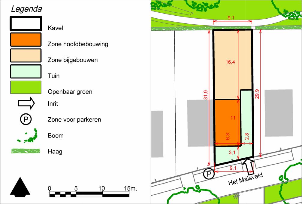 BOUWKAVELS KLINGELBEEK versie 18 juni 2014 Kavelgegevens Kavelnummer 6 Adres Het Maisveld (nog geen huisnummer) Kadastraal