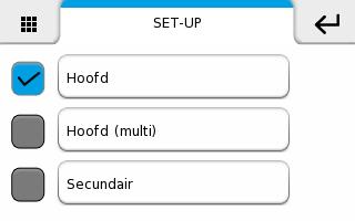 SET-UP SET-UP ADRESSEN Met deze functie kunt u bepaalde adressen van het systeem wijzigen. SIMPLEBUS-CODE Selecteer de gewenste instelling van de monitor door op het symbool te drukken.