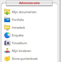 4.2 Mijn kinderen: alle informatie over uw kind(eren) Rechts op de startpagina in het menu Administratie vindt u de link Mijn kinderen.