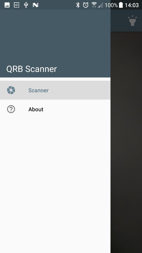 Je kan hier ook de scanner aanzetten zodat je een code kan scannen.