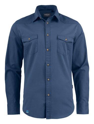 53 Treemore Hemd Heren Materiaal: 100% twill katoen Shirt in twillkatoen in een klassieke denim pasvorm. Western 'yoke' en borstzakken met klep.