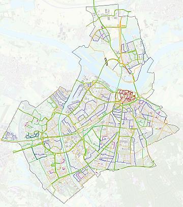 2. Prioriteiten, criteria en route-volgorde Op basis van de criteria als gesteld in het tweede hoofdstuk van het beleidsplan Grip op Gladheid is het in Nijmegen te strooien areaal vastgesteld, als