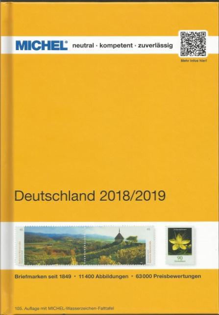 Van de heer Henk Burgman, die regelmatig catalogi recenseert, is onderstaande recensie Titel: Michel Deutschland 2018/2019 Daar is hij weer, de gewone Duitsland catalogus van Michel.