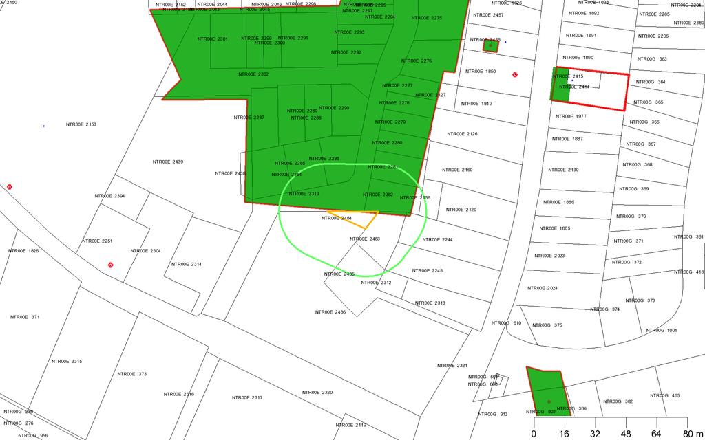 Bodemrapportage perceel NTR00, sectie E, nummer 2484 Legenda Locatie Onderzoek Boorpunt Adreslocatie Tank Geselecteerd perceel 25-meter buffer