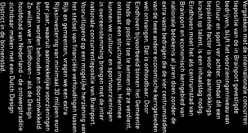 de als Brainport Nationale Actieagenda 0 Om ook op Langere termijn studenten, kenniswerkers en bedrijven aan Brainport te kunnen binden, is een aantrekkelijk vestigingsktimaat essentieel.