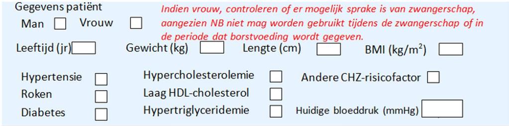 4 Opvolging patiënten Kenmerken van de patiënt,