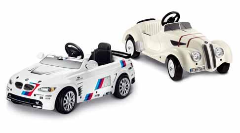 Trapauto 199,- Oplaadbare elektroauto 349,- BMW 328 Roadster.