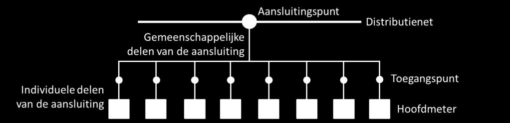 het punt waarop zowel de distributienetgebruiker na het voldoen aan de toegangsvoorwaarden en het afsluiten van een aansluitingscontract/het vallen onder het toepassingsgebied van het