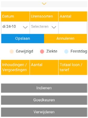 tussentijds invoeren en opslaan middels de knop Opslaan.