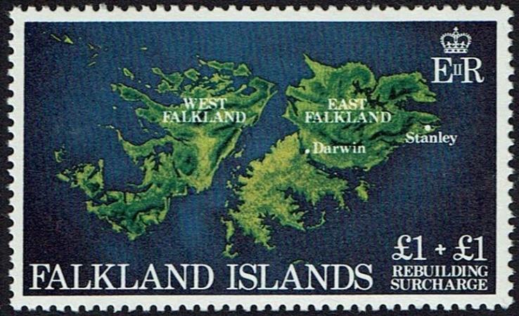 Falkland Islands In de bijeenkomst van 11 april een expositie van de postzegels van de Falkland Islands.