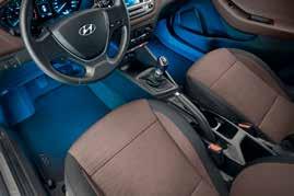 Hyundai i20 5-deurs - Accessoires Comfort & technologie Relaxed op weg LED-verlichting voetenruimte Chic en