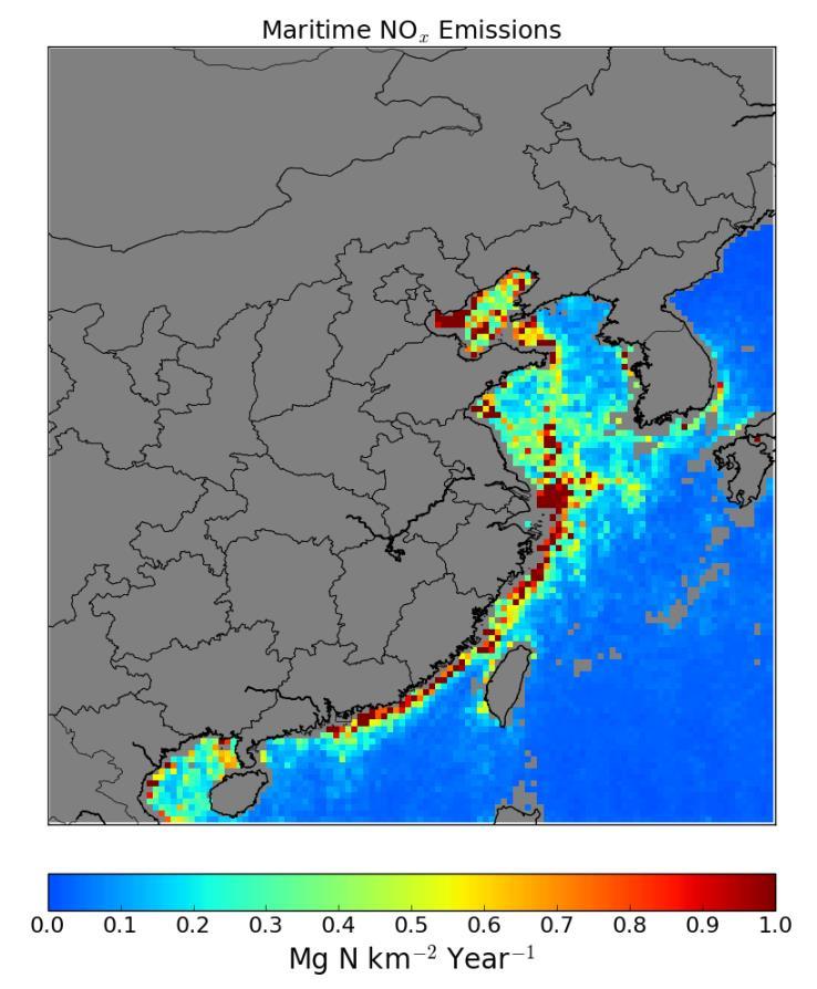 ships and off-shore industry in the Chinese coastal waters Emission