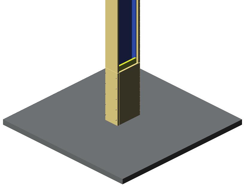 DETAILTEKENING KOLOMBEKLEDING 18 mm ORYX board stroken, 100