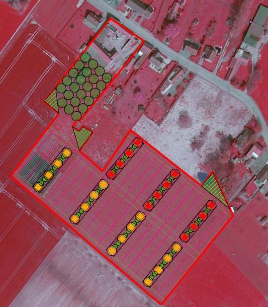 Voorbeeld Adviesplan Le Pic Vert CSA= Community Supported Agriculture Groenten in open lucht en in tunnelserre Ruime streefdoelen: Houtproductie