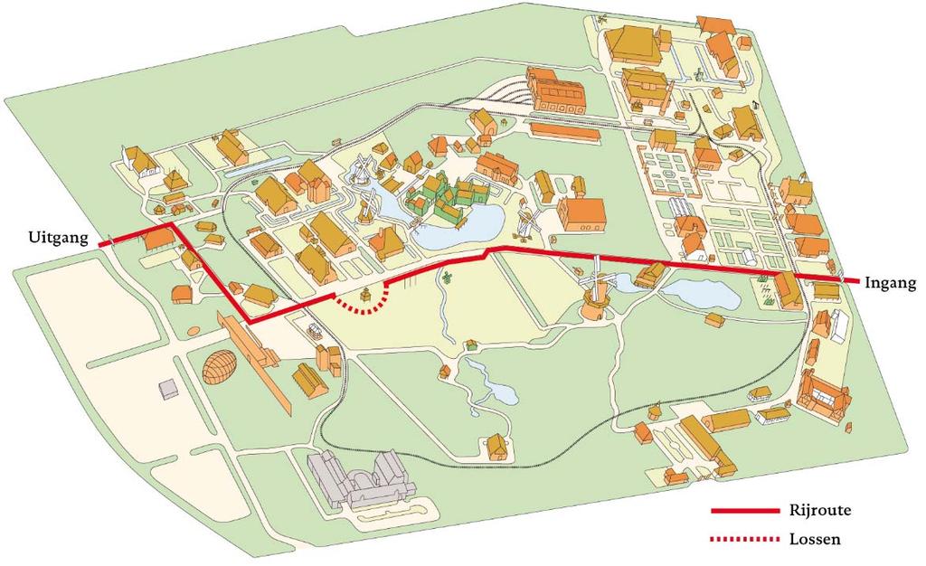 Plattegrond rijroute