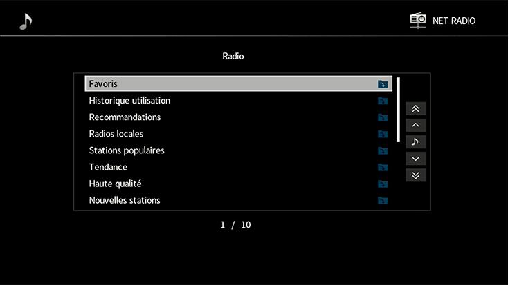 Bladerscherm Afspeelscherm SLEEP MAIN 2 3 4 ZONE a PART PURE DIRECT HDMI OUT 1 5 SCENE 2 3 6 7 4 8 a b c b TUNER RED INPUT NET USB PRESET GREEN ELLOW BLUETOOTH BLUE Cursortoetsen ENTER a Lijst met