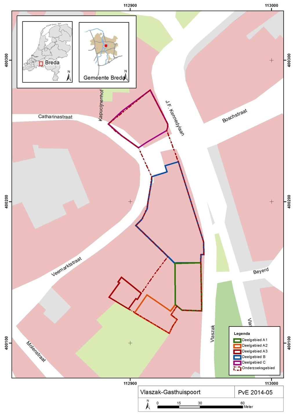 Programma van Eisen Breda 2014-05 Vlaszak; Gasthuispoort Bijlagen Kaartbijlage 1: Topografische