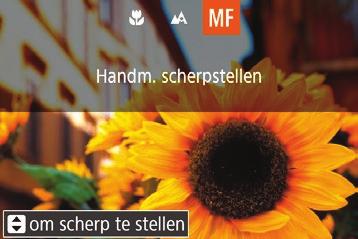 3 pnamen maken in de modus Handmatig scherpstellen Gebruik handmatig scherpstellen wanneer automatisch scherpstellen in AF-stand niet mogelijk is.