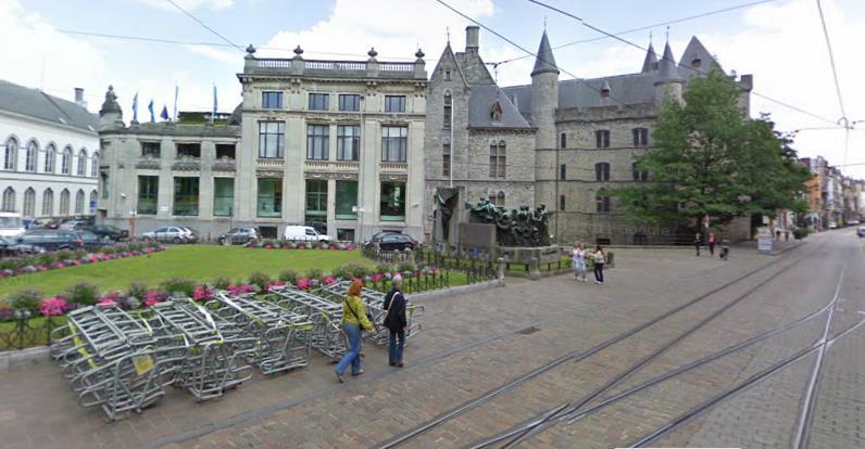 Op het zollikofer-de Vigne plan was een mooi groen voorzien voor het G.Duivelsteen.