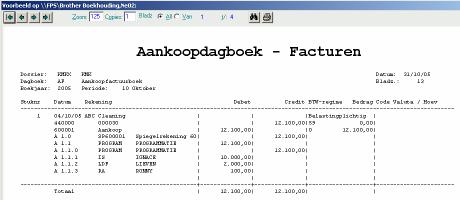 Analytische boekhouding - Boeken 3.1.2. Afdruk >VERO-COUNT>BOEKEN>AANKOPEN>DAGBOEK>AFDRUK U kan het aankoopdagboek afdrukken met analytische uitsplitsingen en centralisaties. 3.1.3. Doorboeken >VERO-COUNT>BOEKEN>AANKOPEN>DAGBOEK>DOORBOEKEN Het doorboeken van het voorlopig dagboek gebeurt zoals gewoonlijk.