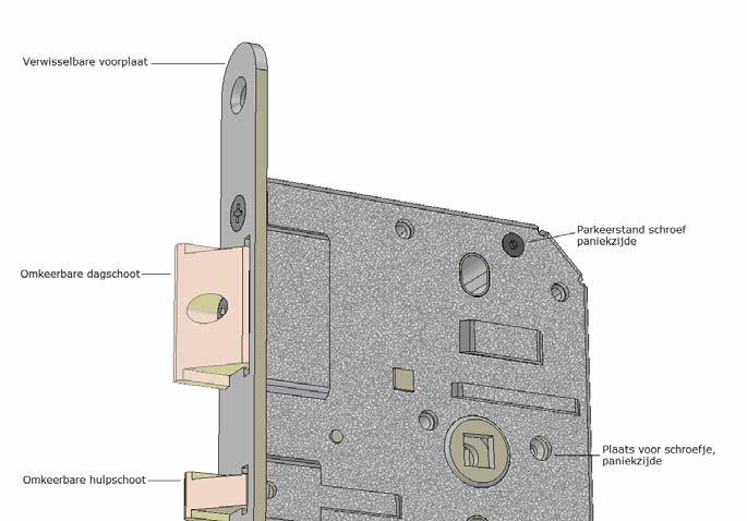 EL649/98 slot Arbeids & Ruststroom uitvoering Het arbeids & auststroom slot is een micro controllergestuurd solenoïdeslot.