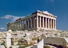 In de Griekse mythologie is Athena de godin van wijsheid. Parthenon Het Parthenon is een Dorische bouwstijl.