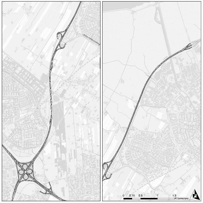 3 (knooppunt Hoevelaken tot aansluiting Nijkerk). A28 Links (westelijke rijbaan), km 36.