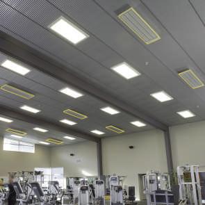 Energostrip - bedrijfshallen maatvoering blz.51 EnergoStrip is geschikt voor plafondhoogtes van 2 tot 40 m, van terassen tot grote industriehallen.