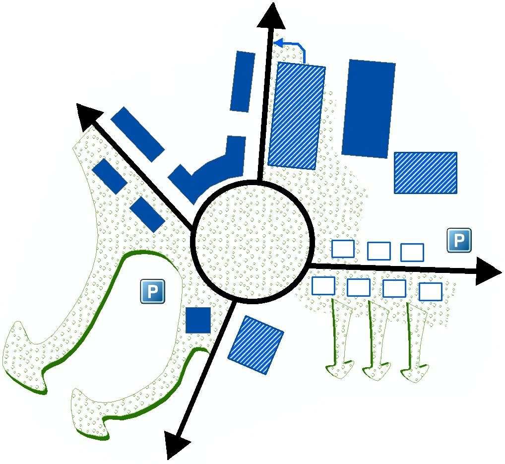 Ontwikkelingsperspectieven Rond punt Verkeerskundig is de doelstelling van dit rond punt, het voorzien in een vlotte verkeersafwikkeling en doorstroming naar de vier windstreken.