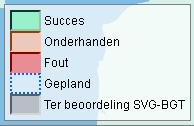 Zoomslider. Met de [+] en [-] knoppen kan met stappen in- of uitgezoomd worden in de kaart.