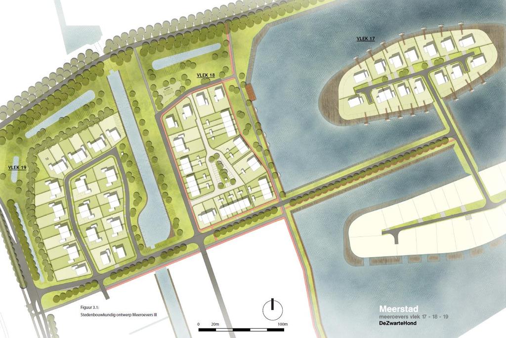 S t e d e n b o u w k u n d i g o n t w e r p M e e r o e v e r s I I I Het stedenbouwkundig ontwerp voor het plangebied is hierna weergegeven.