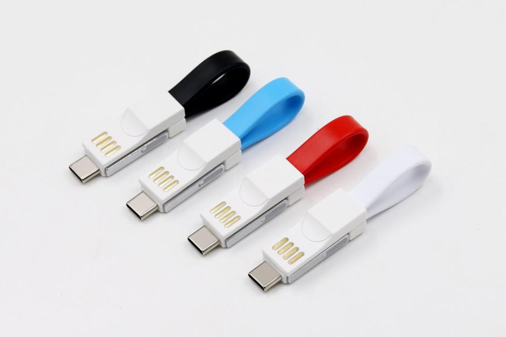 POW MB5115 3 in 1 magnetische usb oplaadkabel en sleutelhanger.