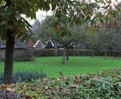 geschilderde hout wenselijk; - het erfgrens tussen de kavels is groen (beuken