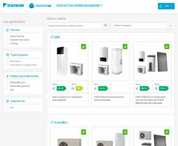 per kamer Creëer leiding- en bedradingschema's op maat Link naar de rookgasselectietool voor producten op basis van gas Configureer uw installatie Overzicht van alle