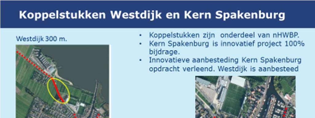 Pagina 13 van 16 Koppelstukken De koppelstukken Westdijk en kern Spakenburg maken respectievelijk onderdeel uit van de deeltrajecten WEn en ksp.