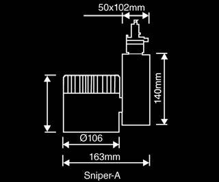 Premium red/ Crisp white/ Premium white GDL047804 Sniper-A LED tracklight standaard versie 830 max 48W wit 1 228,75 GDL047805 Sniper-A LED tracklight standaard