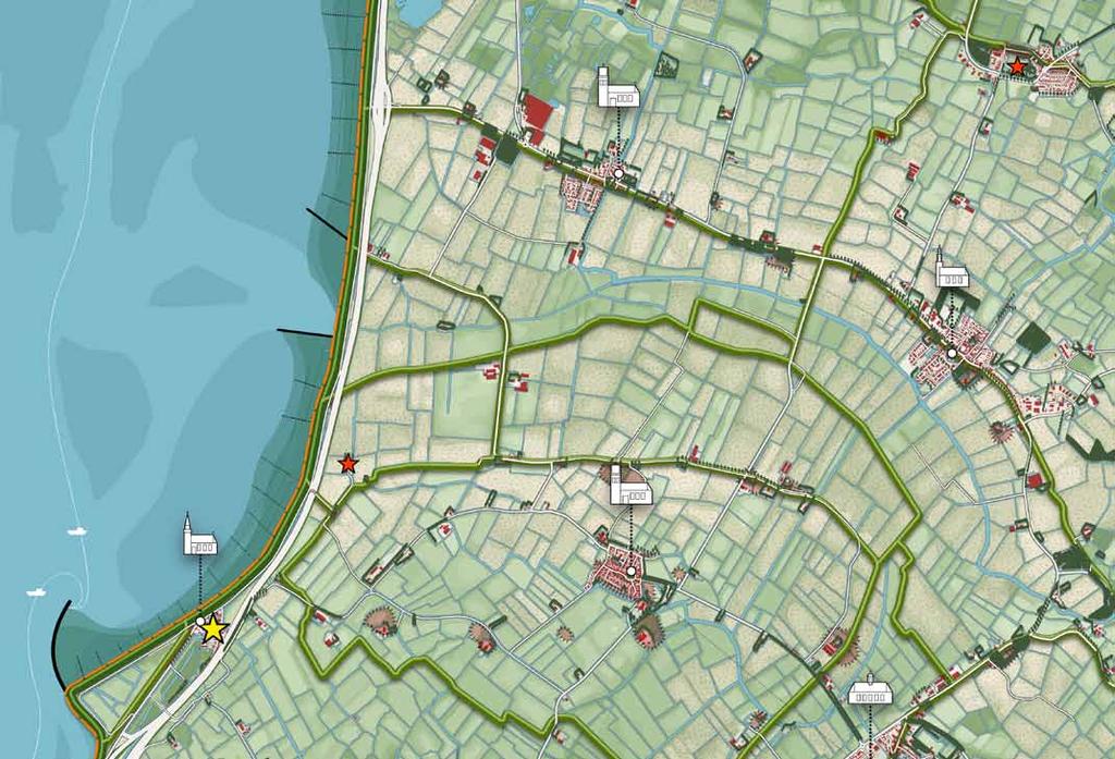 Herstel doorgaande historische dijkstructuren als route voor langzaamverkeer Transferium