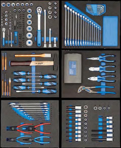 en verdere details vanaf pagina 046 1/4"- + 1/2"-dopsleutelassortiment in CT-module, nr. TS CT2-D19-D20, 81-dlg Ringsteeksleutelset in CT-module, nr.