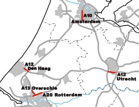 Op 1 november 2005 is, als vervolg op de pilot op de A13 bij Rotterdam Overschie, de maatregel ook ingevoerd op vier andere trajecten in de Randstad: A10 bij Amsterdam op de ring West A12 bij Den