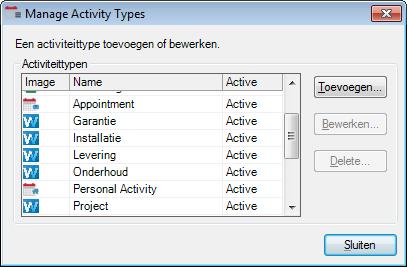 Materialen synchroniseren Hiermee worden alle artikelen uit Act! naar de WerkbonApp gesynchroniseerd.