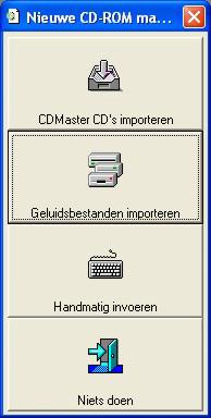 5.2 Nieuwe CDMaster cdrom maken Een CDMaster cdrom bevat muziektracks die U achteraf via Digital op de server kan importeren.